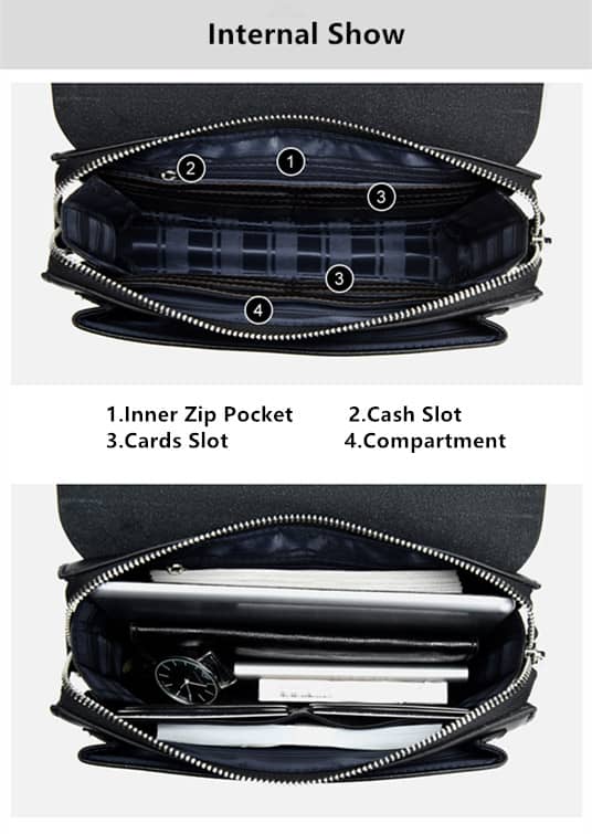 antitheft clutch bag