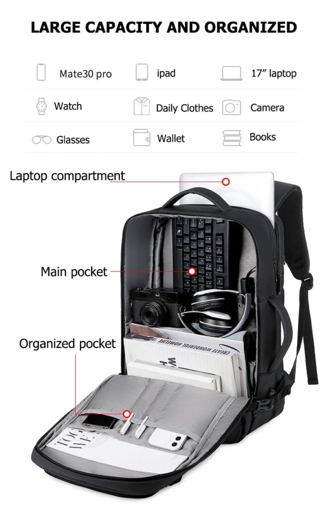 17 Inches expandable laptop bag
