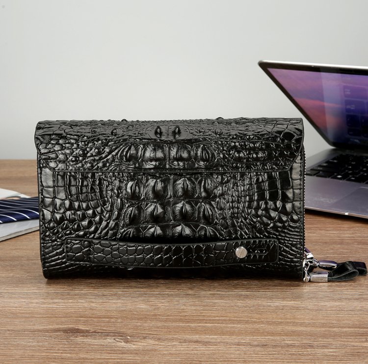 LUXE CROC EXECUTIVE CLUTCH BAG