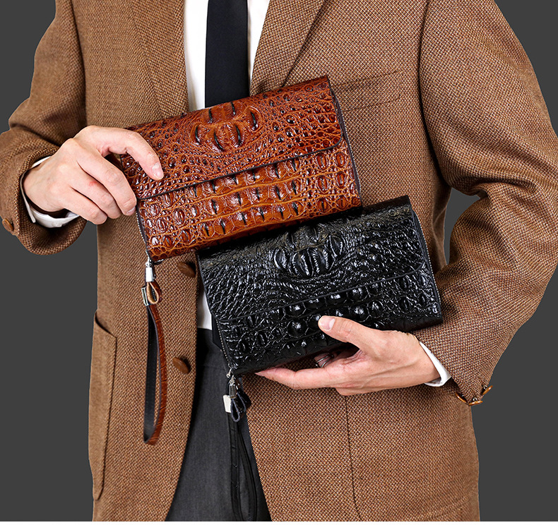 LUXE CROC EXECUTIVE CLUTCH BAG