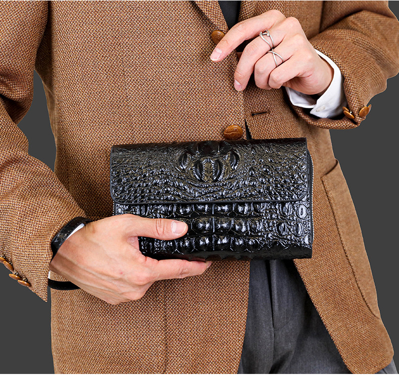 LUXE CROC EXECUTIVE CLUTCH BAG