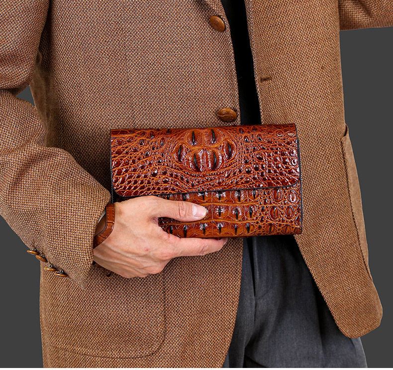 LUXE CROC EXECUTIVE CLUTCH BAG