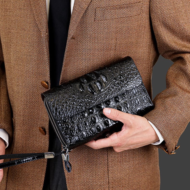 LUXE CROC EXECUTIVE CLUTCH BAG