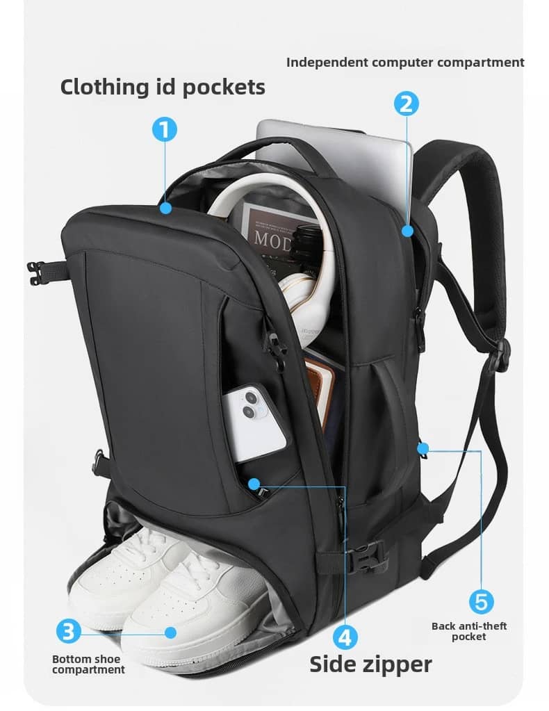 expandable with shoe compartment 6